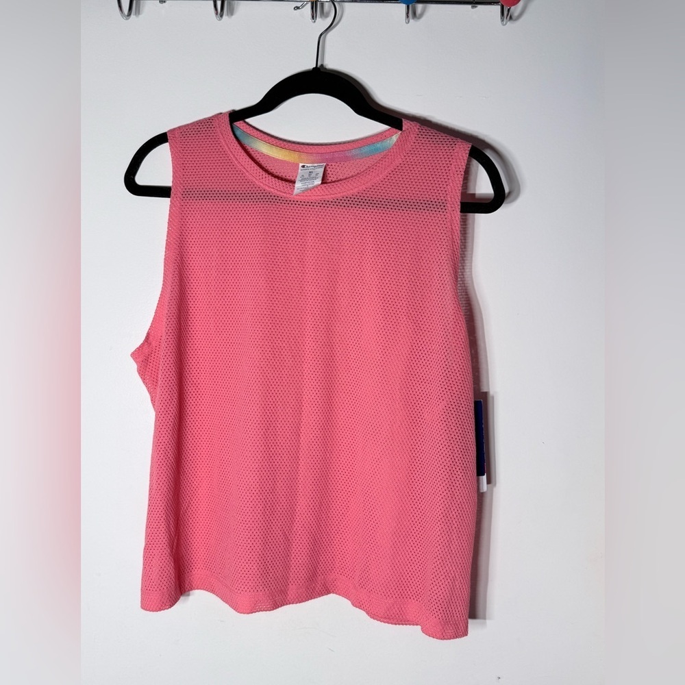 Champion Pink Mesh Athletic Tank Top XL NWT Breathable - Picture 2 of 9